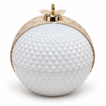 Candela profumata natalizia a sfera 13 × 13 × 15 cm – Decorazione di Natale bianca, rossa o verde