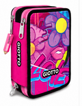 Astuccio Giotto 3 Zip Completo con Pastelli Giotto SUPERMINA e Pennarelli Turbo Color – 3 Grafiche Disponibili