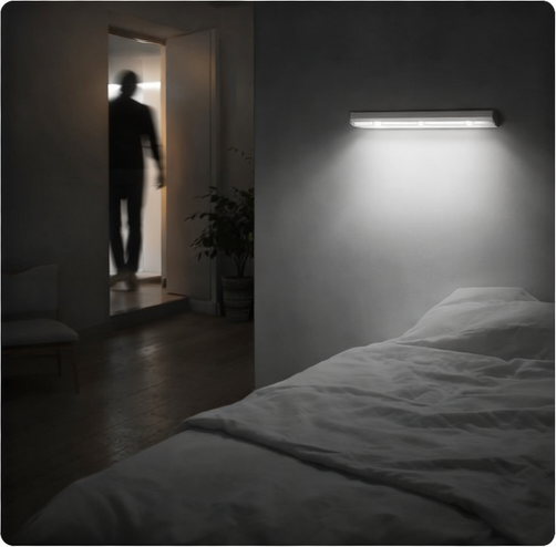 Lampada LED ricaricabile USB con sensore di movimento e 3 modalità – barra luce per interno